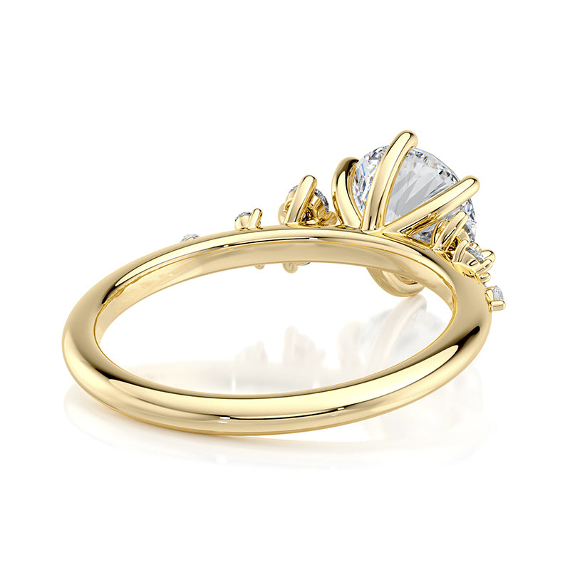 1.50 CT Round E-VVS2 Lab Grown Diamond Cluster Ring