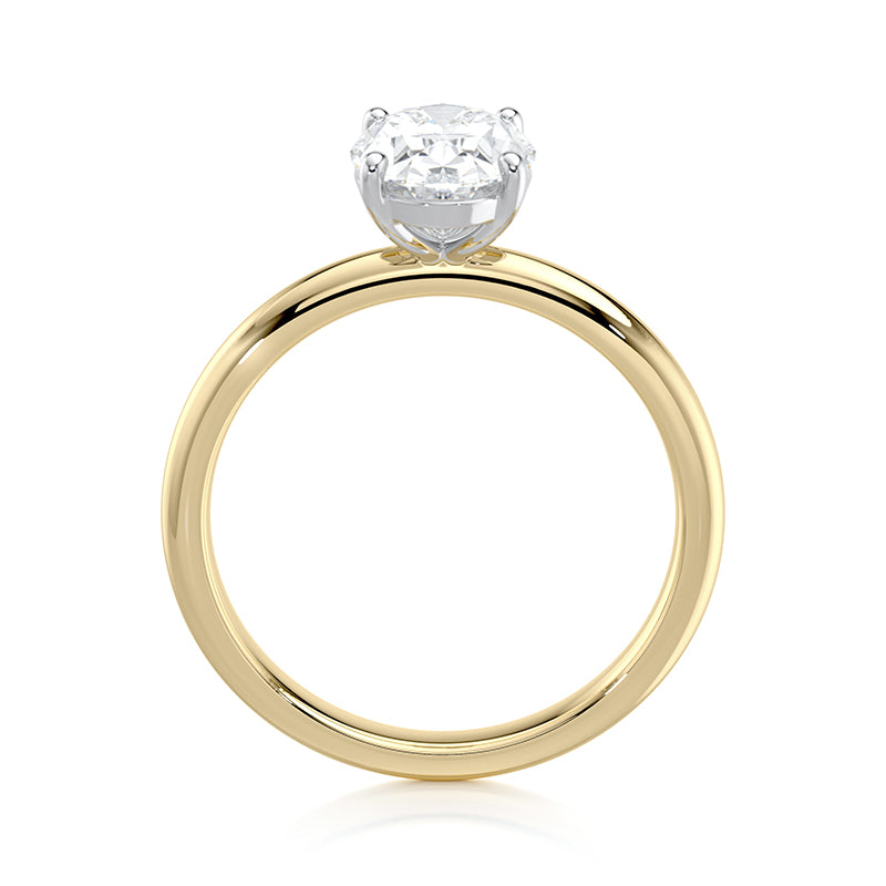 2 CT Oval E-VVS2 Lab Grown Diamond Engagement Ring Solitaire Ring
