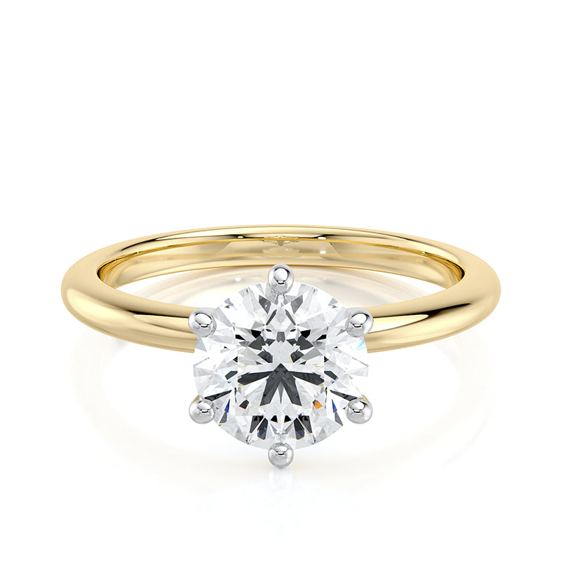 2 CT Round E-VVS2 Lab Grown Diamond IGI Certified Ring