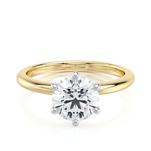 2 CT Round E-VVS2 Lab Grown Diamond IGI Certified Ring