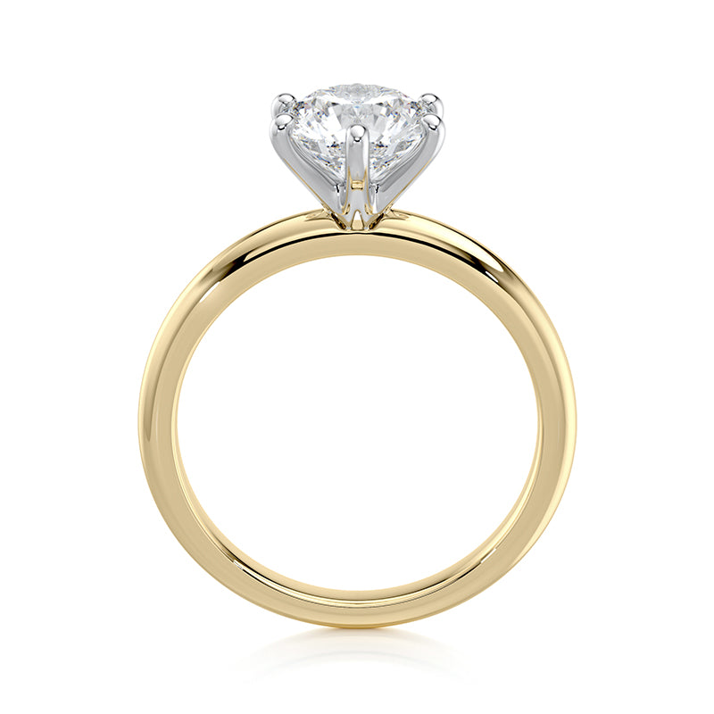 2 CT Round E-VVS2 Lab Grown Diamond IGI Certified Ring