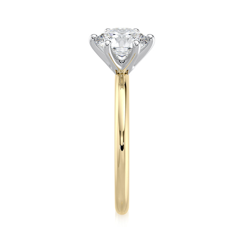 2 CT Round E-VVS2 Lab Grown Diamond IGI Certified Ring