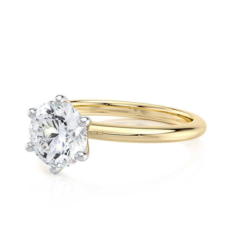 2 CT Round E-VVS2 Lab Grown Diamond IGI Certified Ring