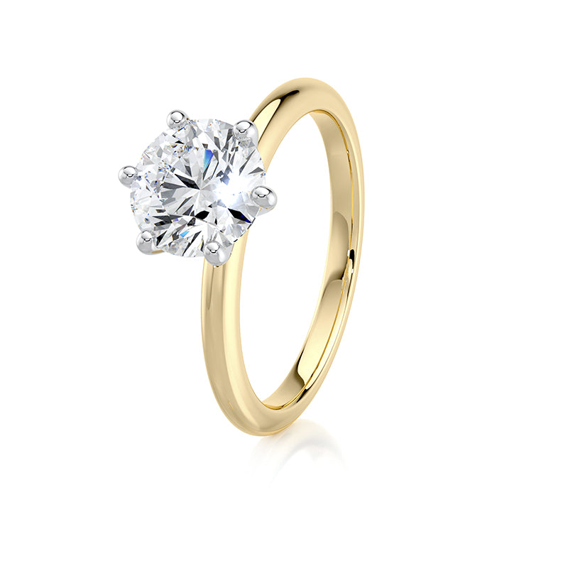 2 CT Round E-VVS2 Lab Grown Diamond IGI Certified Ring