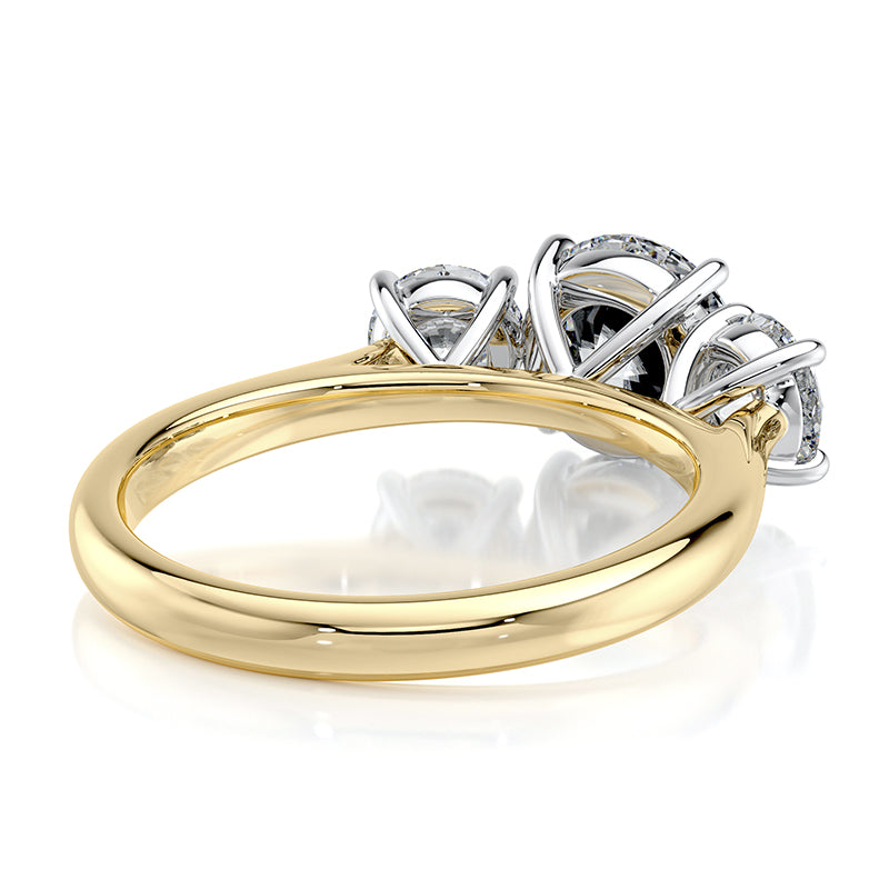 2.50 TCW Round E-VVS2 Lab Grown Diamond Triology Ring