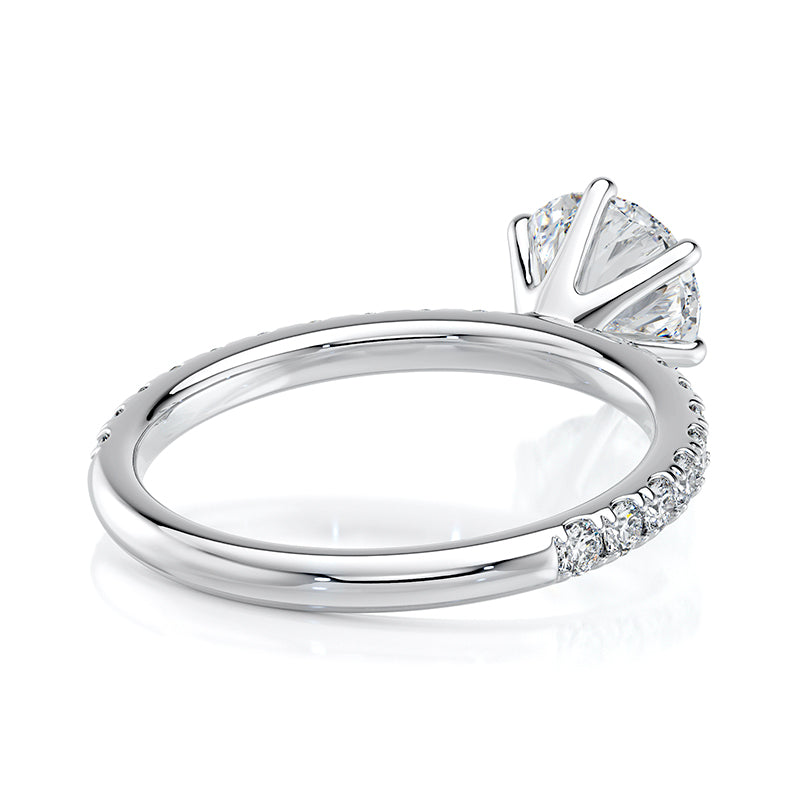 2 CT Round E-VVS2 Lab Grown Diamond Engagement Ring