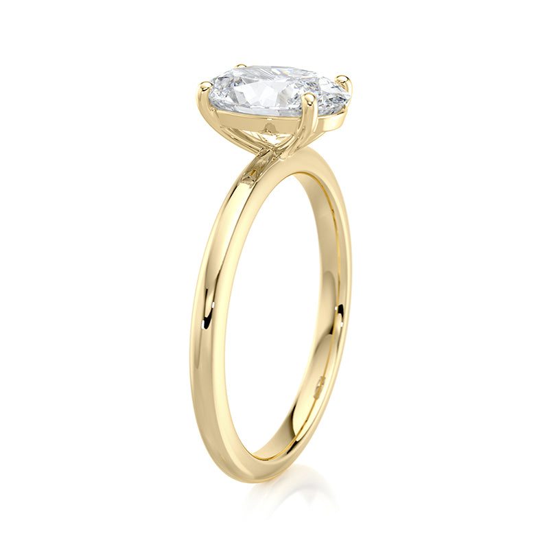 2 CT Oval E-VVS2 Lab Grown Diamond Engagement Ring Solitaire Ring