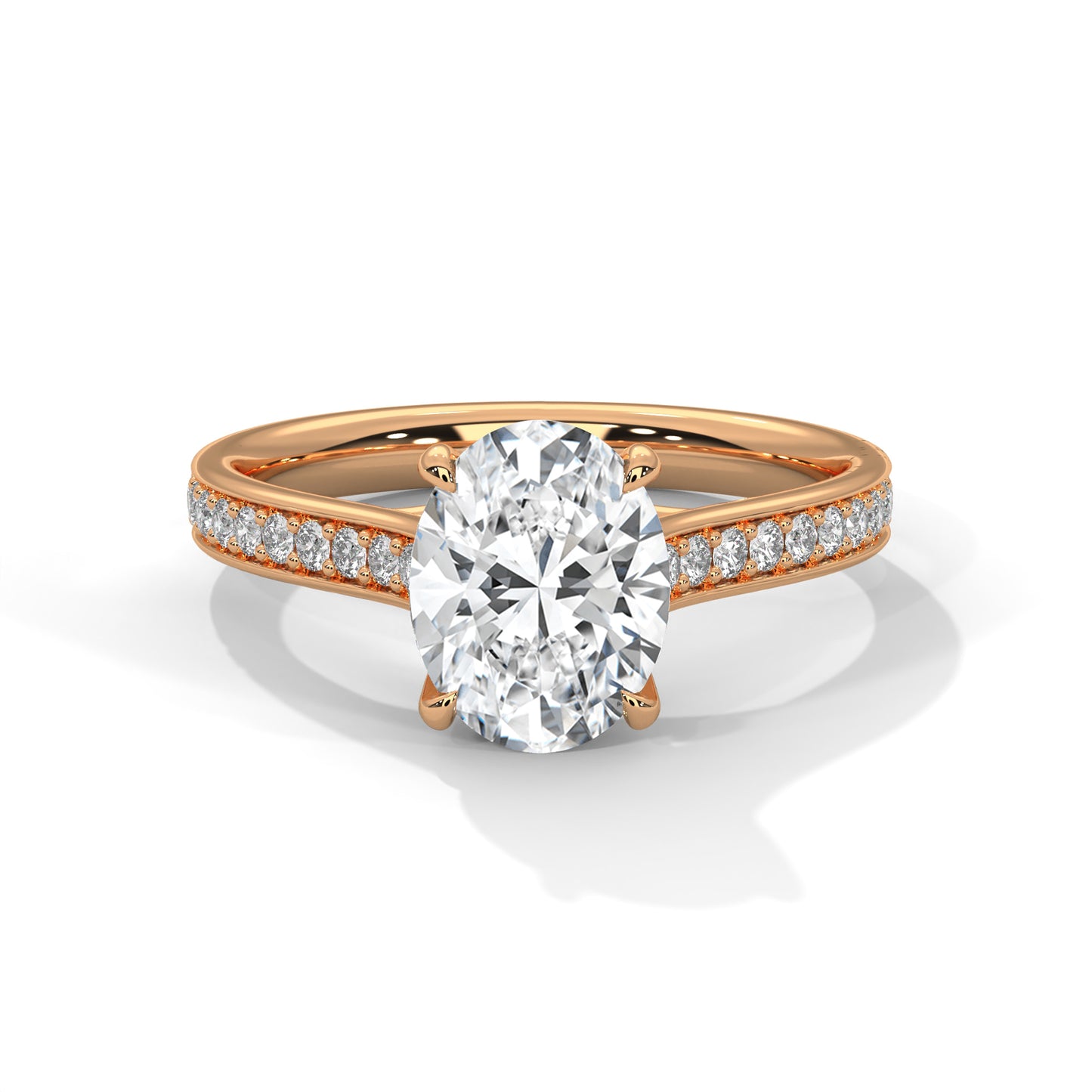 3 CT Oval Cut E - VVS2 Lab-Grown Diamond Engagement Ring, Luxury Gift
