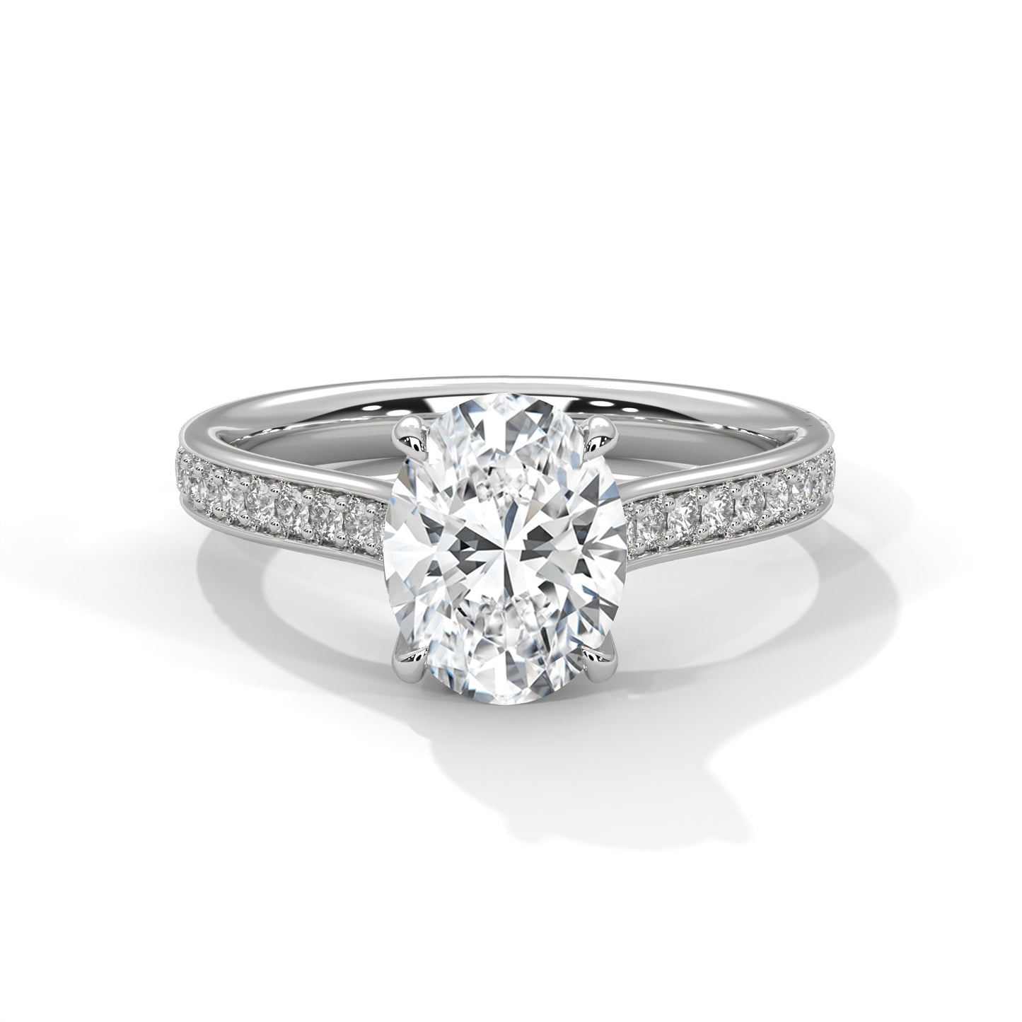 3 CT Oval Cut E - VVS2 Lab-Grown Diamond Engagement Ring, Luxury Gift