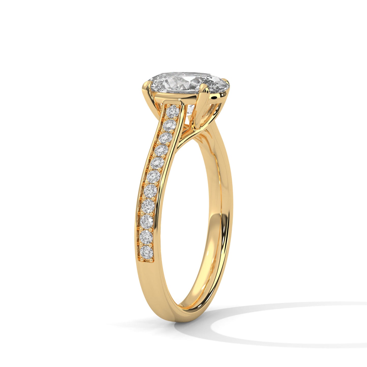 3 CT Oval Cut E - VVS2 Lab-Grown Diamond Engagement Ring, Luxury Gift