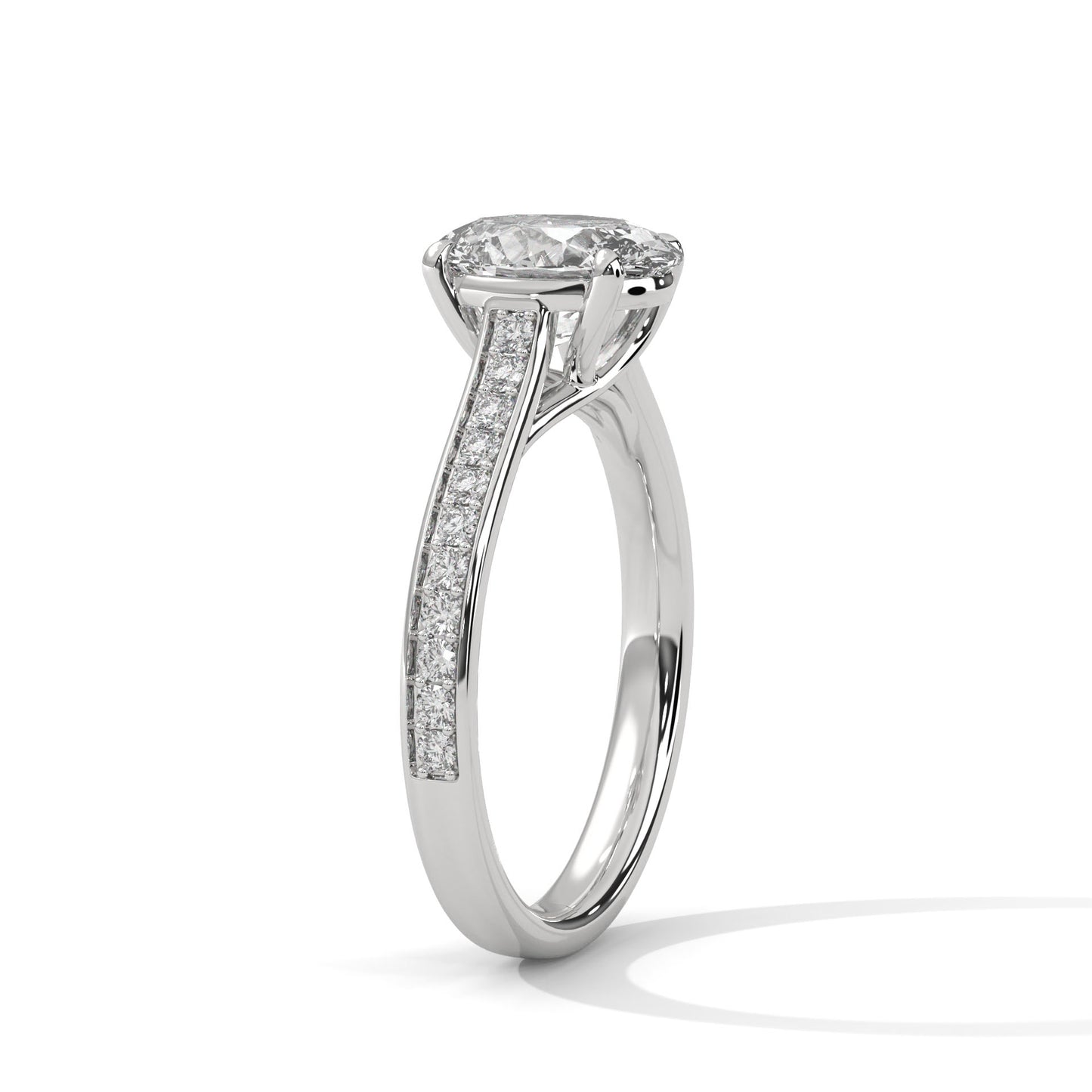 3 CT Oval Cut E - VVS2 Lab-Grown Diamond Engagement Ring, Luxury Gift