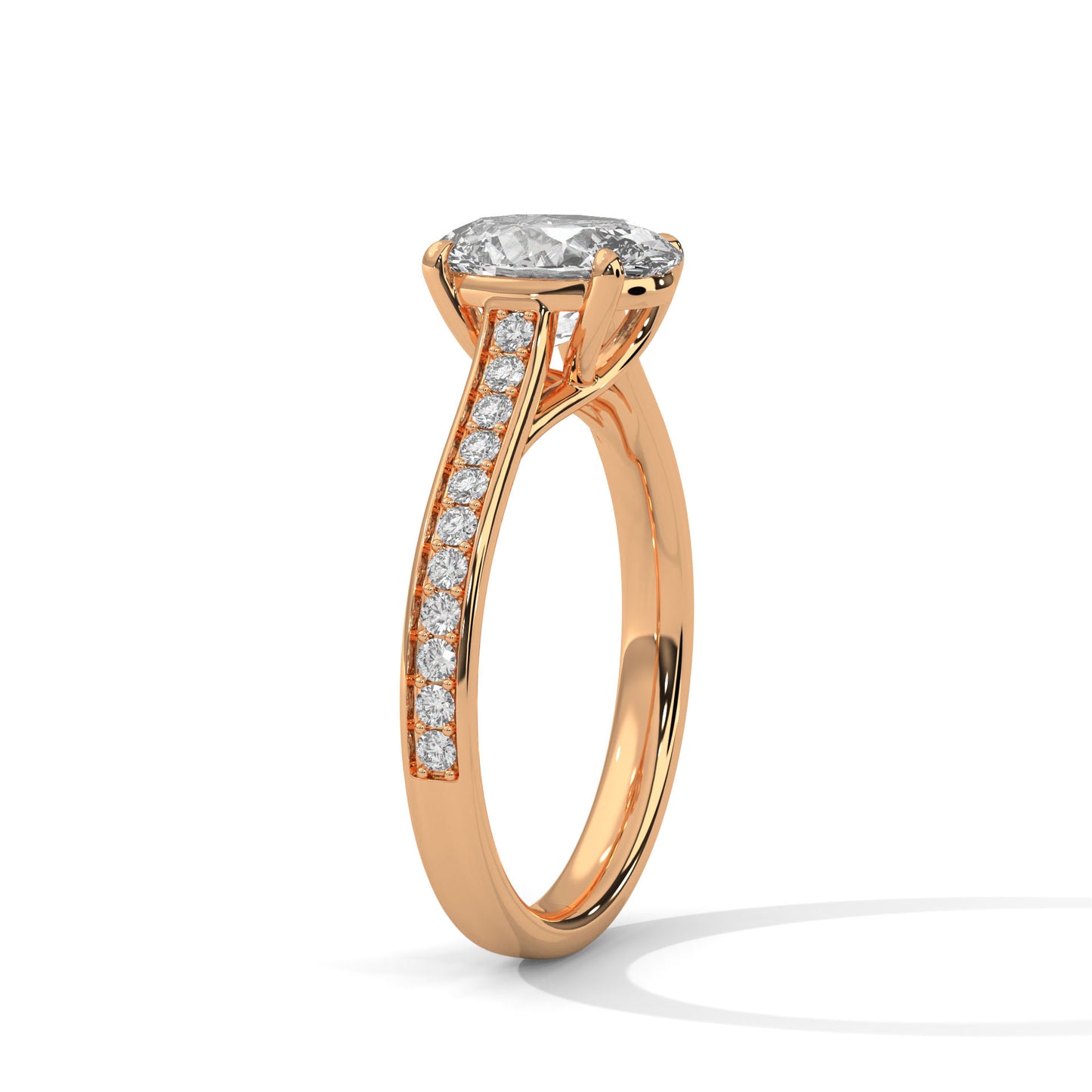 3 CT Oval Cut E - VVS2 Lab-Grown Diamond Engagement Ring, Luxury Gift