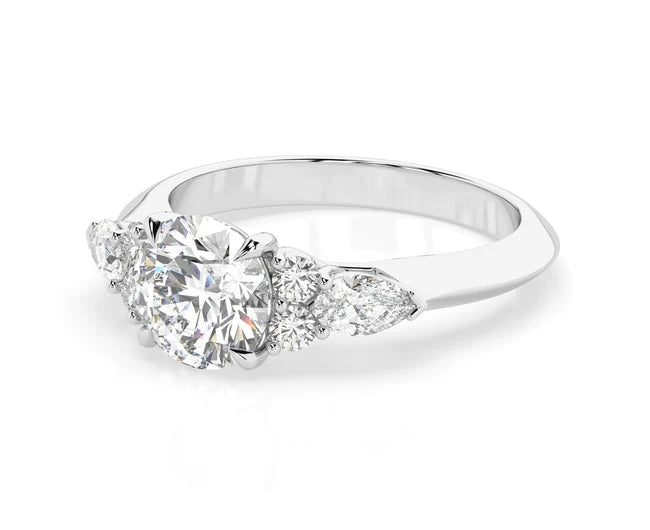 2CT Round-Cut E - VVS2 Lab-Grown Diamond Engagement Ring