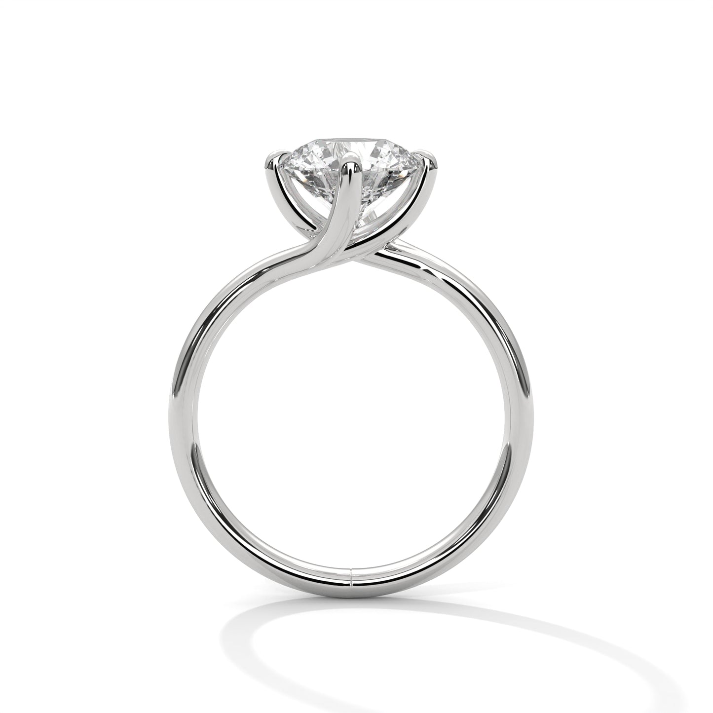2 CT Round E-VVS2 Lab-Grown Diamond Engagement Ring, Solitaire Ring