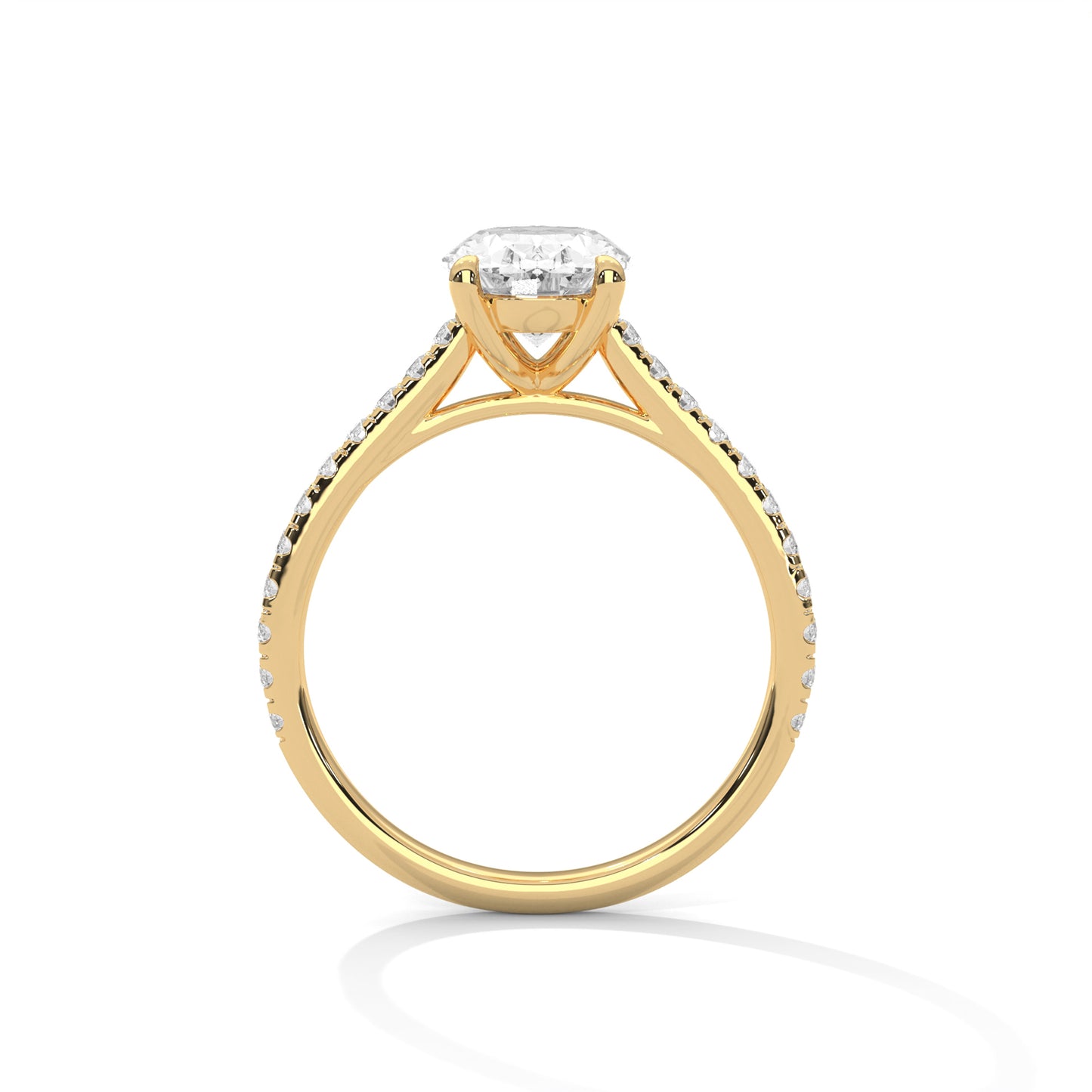 3 CT Oval Lab-Grown Diamond Engagement Ring – Made to Order