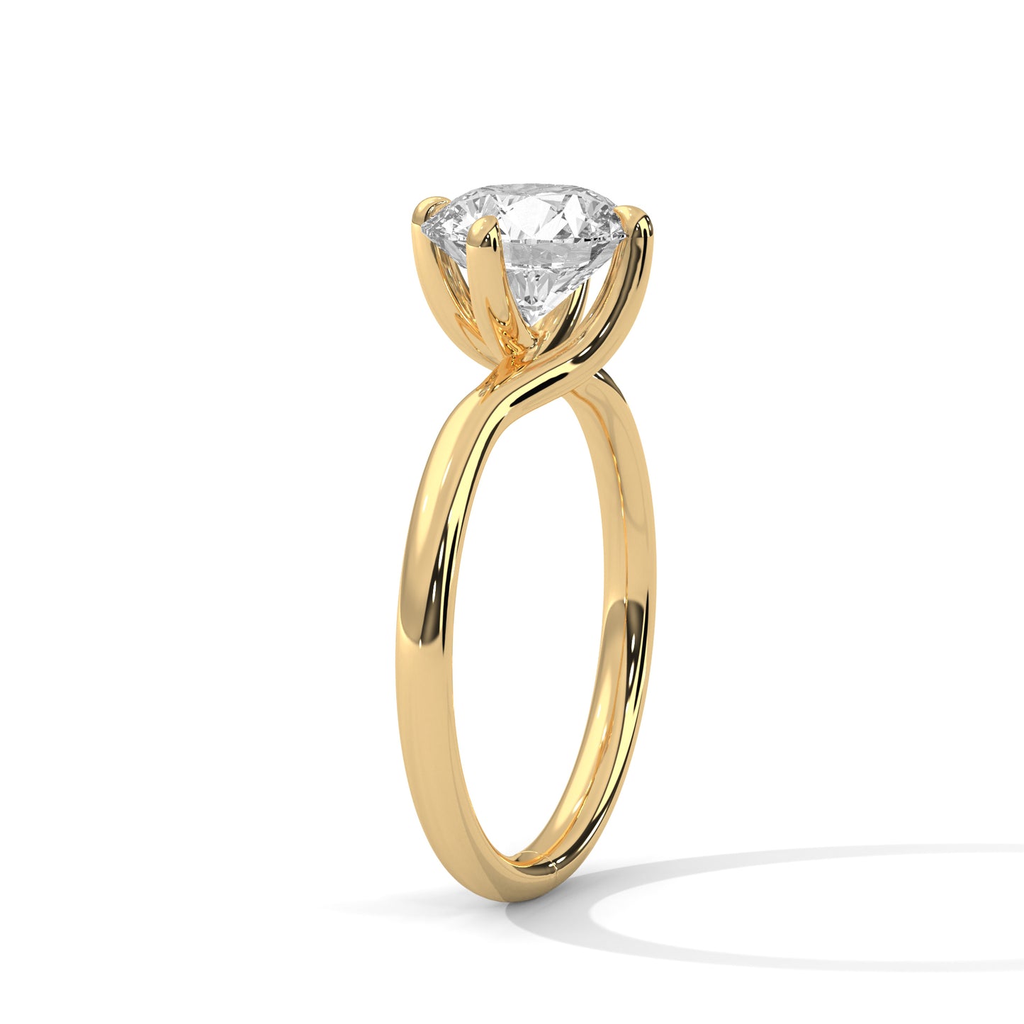 2 CT Round E-VVS2 Lab-Grown Diamond Engagement Ring, Solitaire Ring