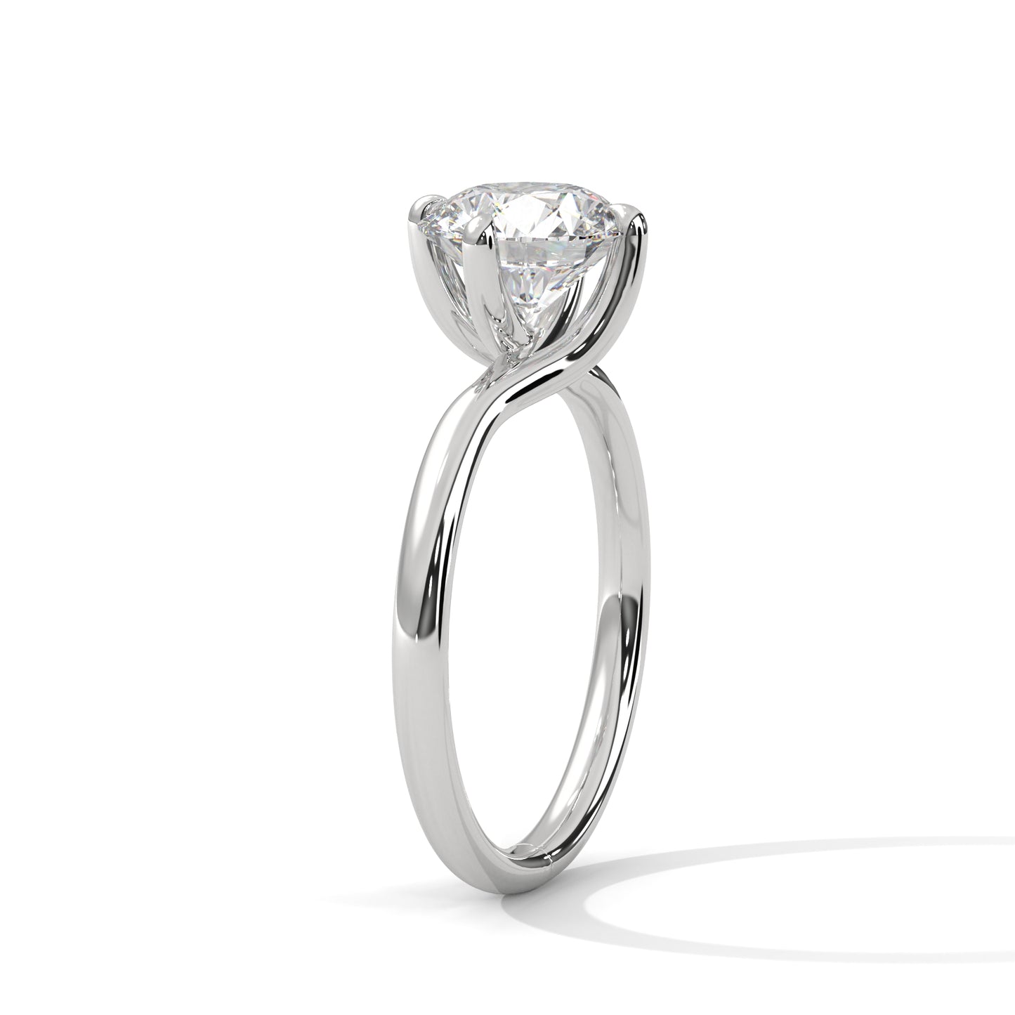 2 CT Round E-VVS2 Lab-Grown Diamond Engagement Ring, Solitaire Ring