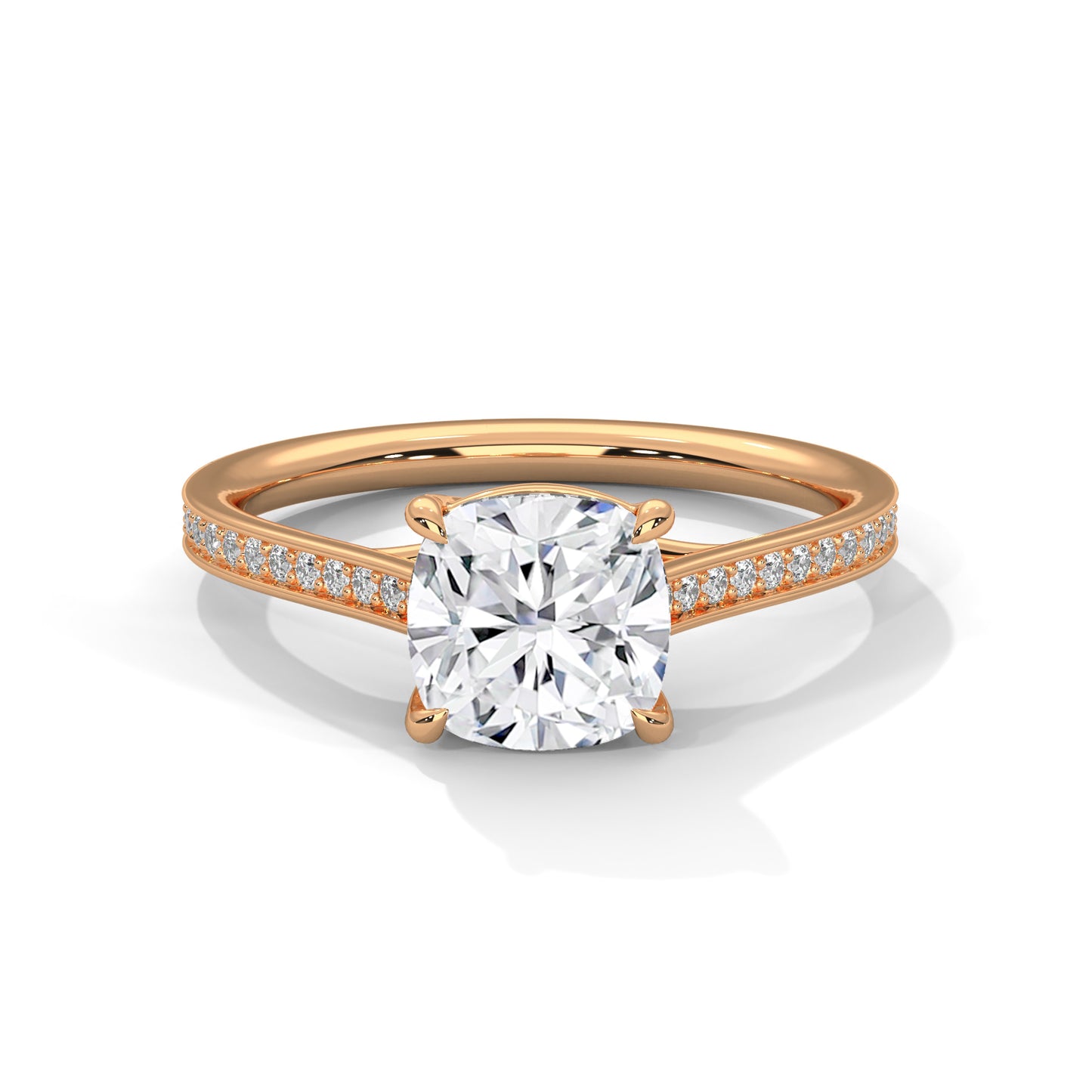 3 CT Round Lab-Grown Diamond Engagement Ring –  Bridal Ring