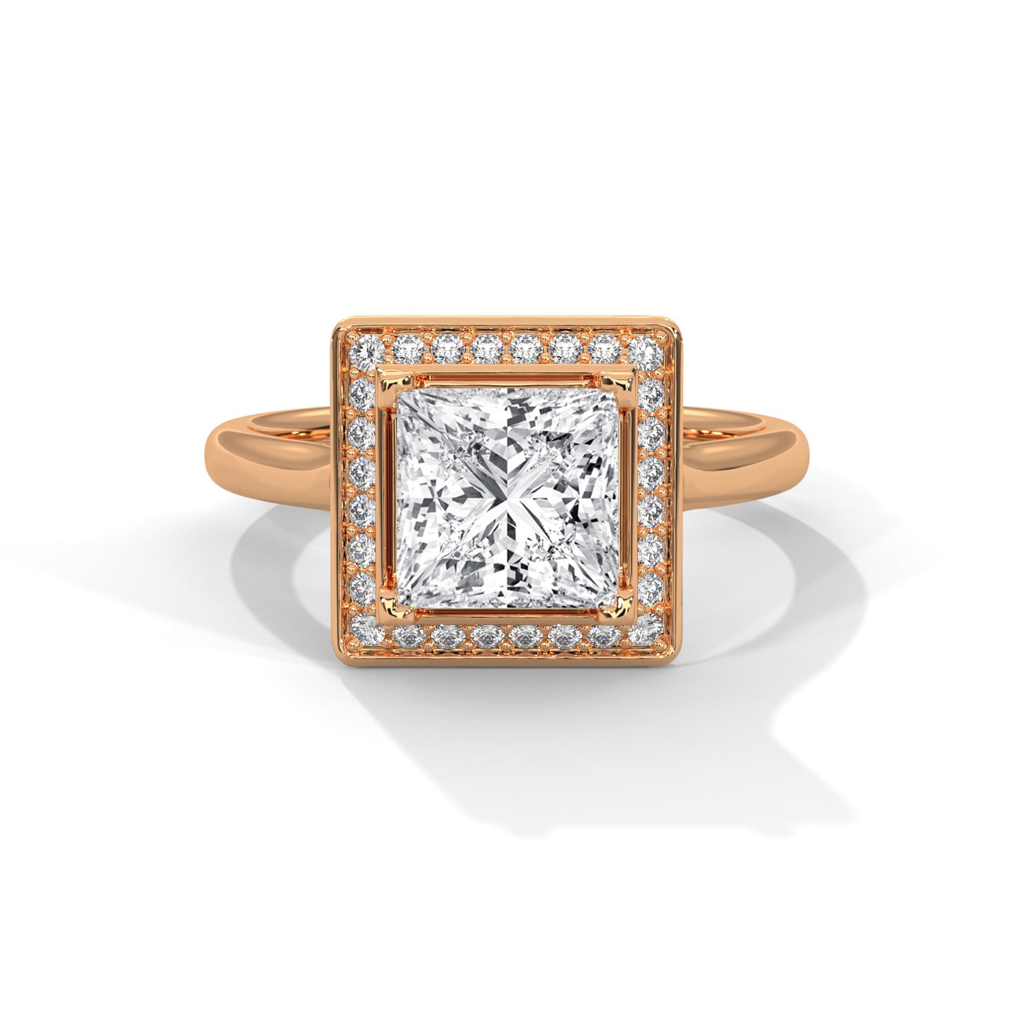 2 CT Princess E VVS2 Lab-Grown Diamond Engagement Ring, Ring for Her 2