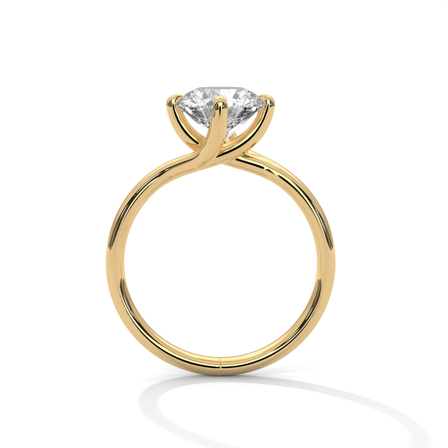 2 CT Round E-VVS2 Lab-Grown Diamond Engagement Ring, Solitaire Ring