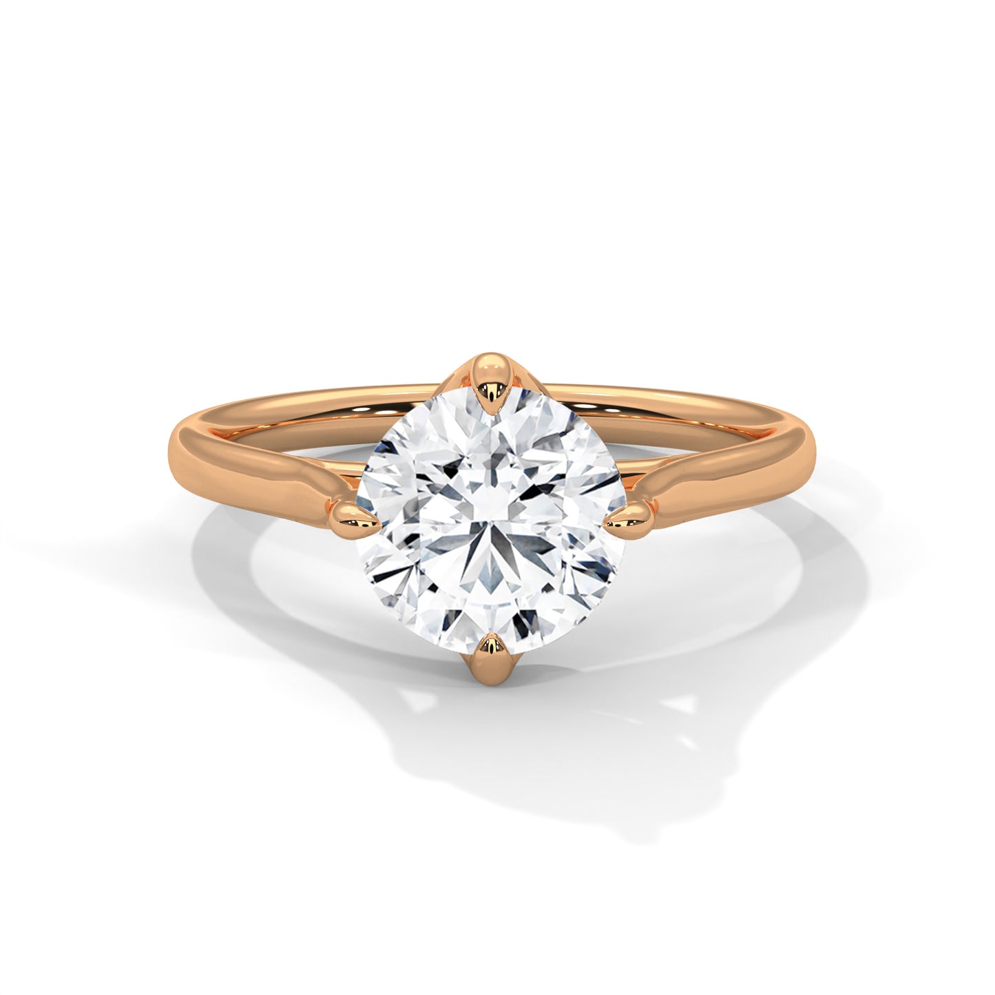 3 CT Round E-VVS2 Lab-Grown Diamond Engagement Ring, Make to Order