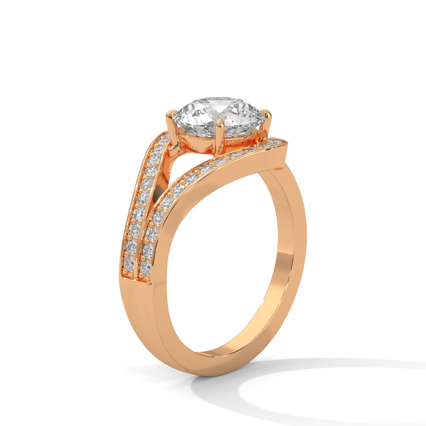 2ct Round Lab-Grown Diamond Engagement Ring, E - VVS2 Diamond, IGI Certificate Include
