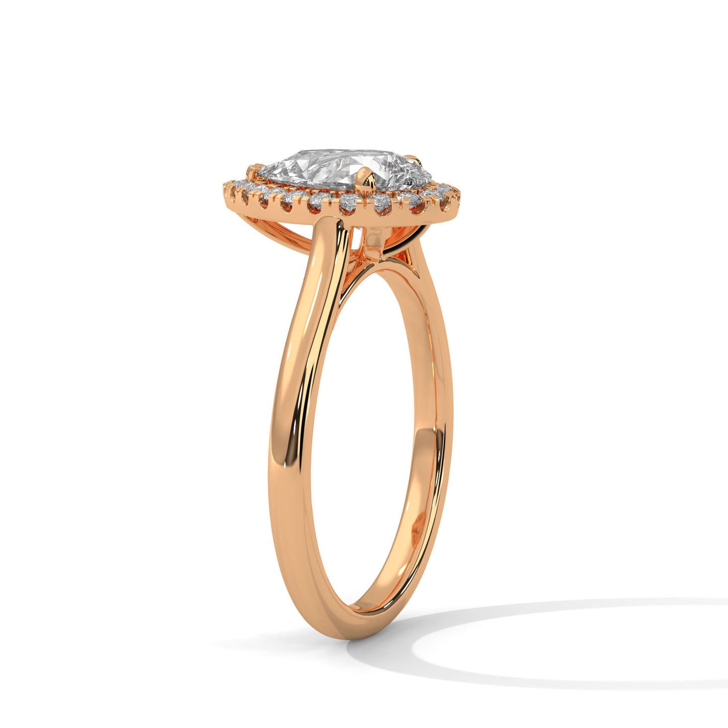 2 CT Pear Lab-Grown Diamond Engagement Ring, E - VVS2 Diamond, 14K Gold Setting