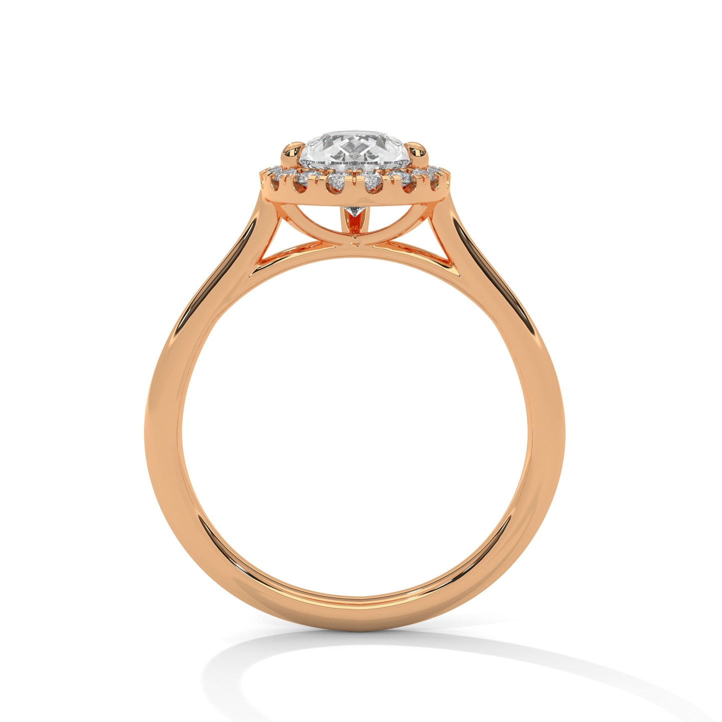 2 CT Pear Lab-Grown Diamond Engagement Ring, E - VVS2 Diamond, 14K Gold Setting