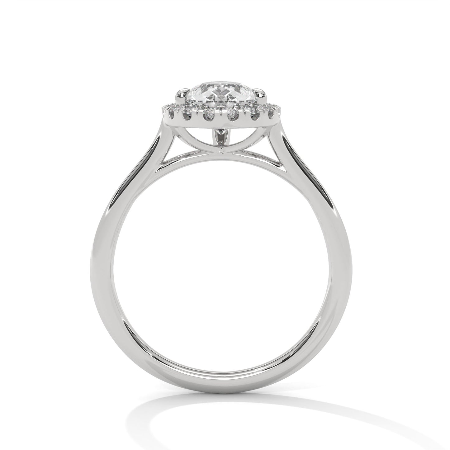 2 CT Pear Lab-Grown Diamond Engagement Ring, E - VVS2 Diamond, 14K Gold Setting