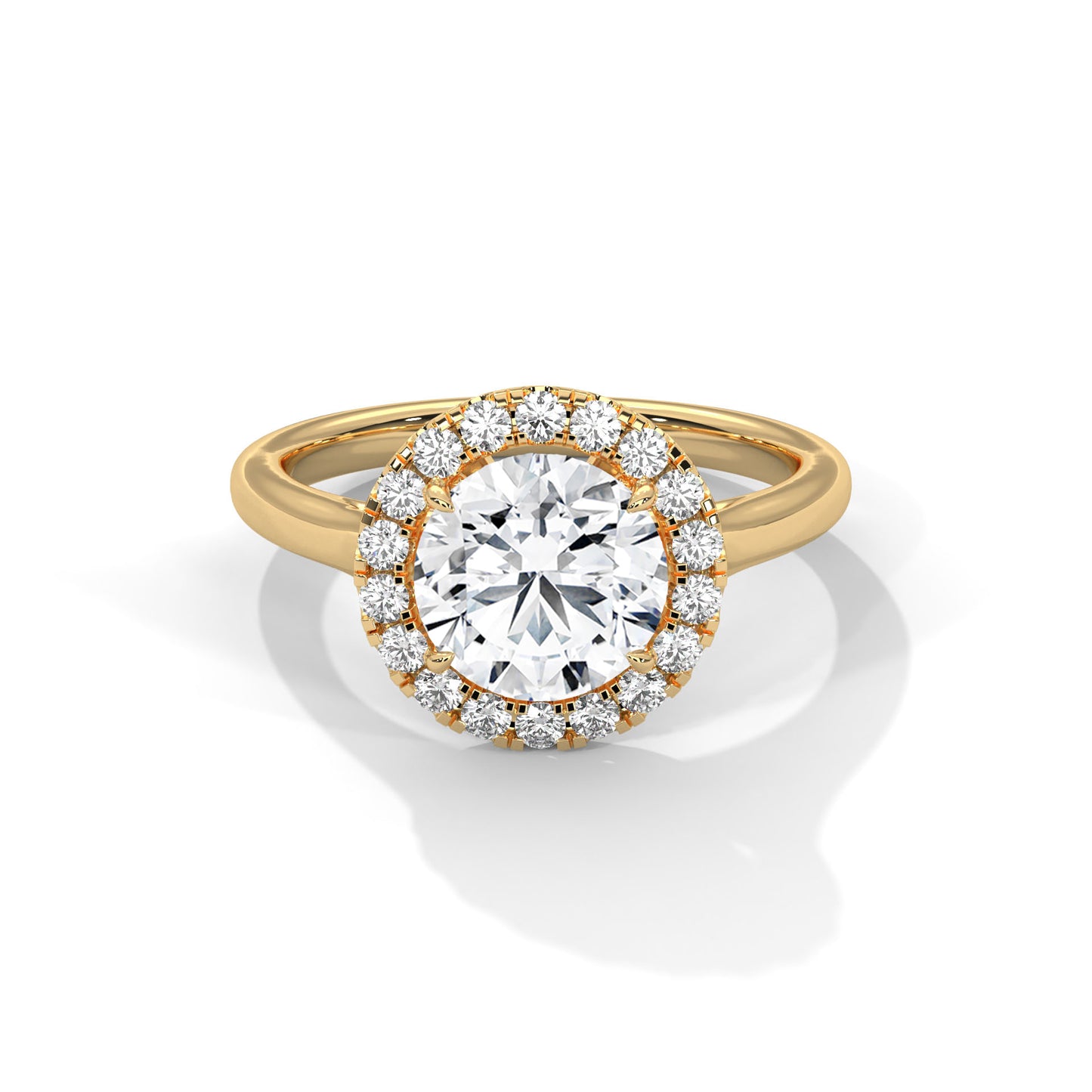 1 CT Round E-VVS2 Lab-Grown Diamond Engagement Ring, Custom Made