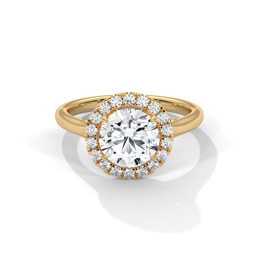 1 CT Round E-VVS2 Lab-Grown Diamond Engagement Ring, Custom Made