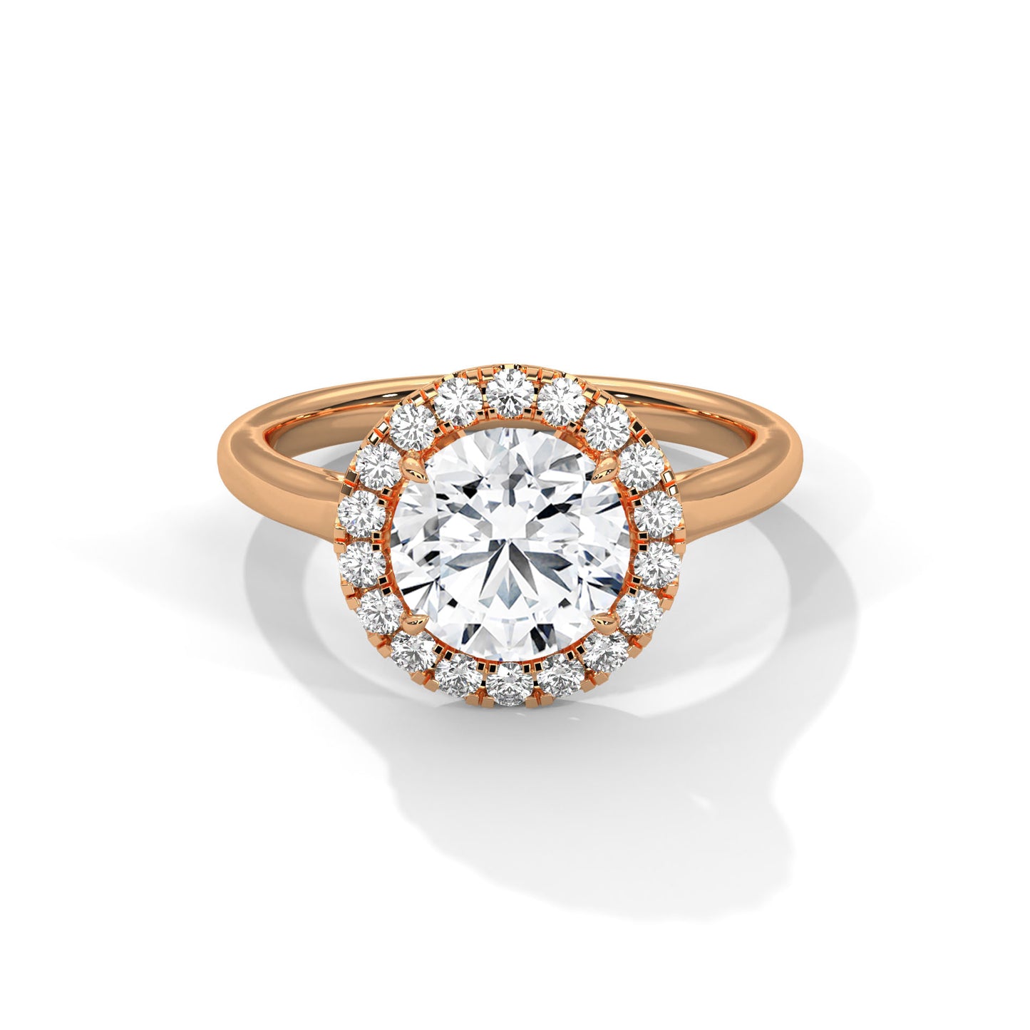 1 CT Round E-VVS2 Lab-Grown Diamond Engagement Ring, Custom Made