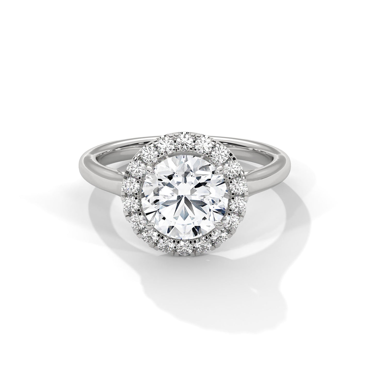 1 CT Round E-VVS2 Lab-Grown Diamond Engagement Ring, Custom Made