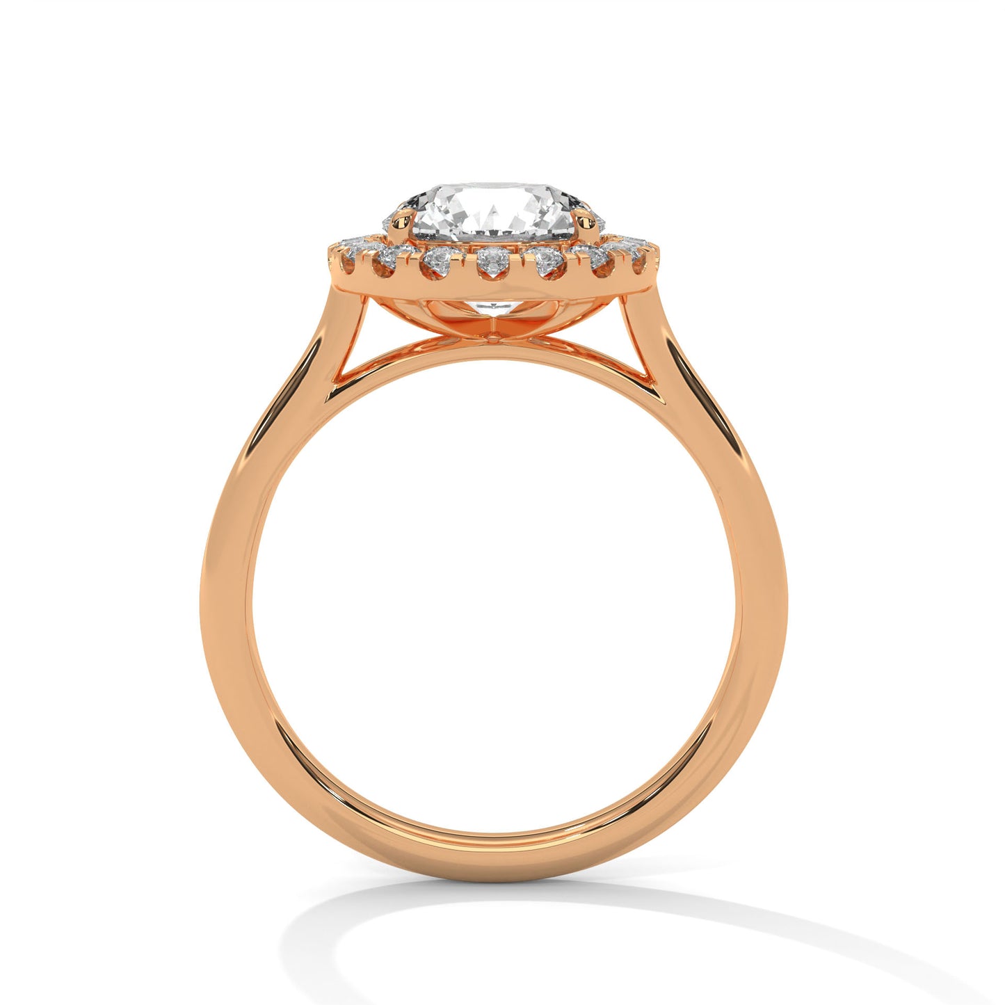1 CT Round E-VVS2 Lab-Grown Diamond Engagement Ring, Custom Made
