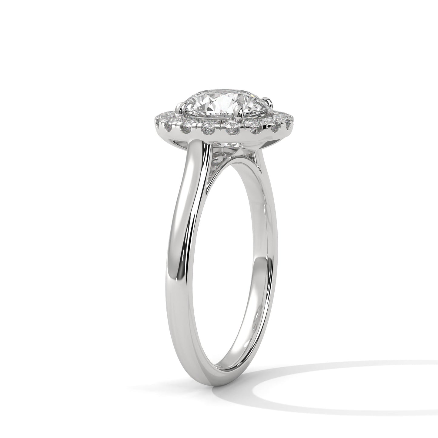 1 CT Round E-VVS2 Lab-Grown Diamond Engagement Ring, Custom Made