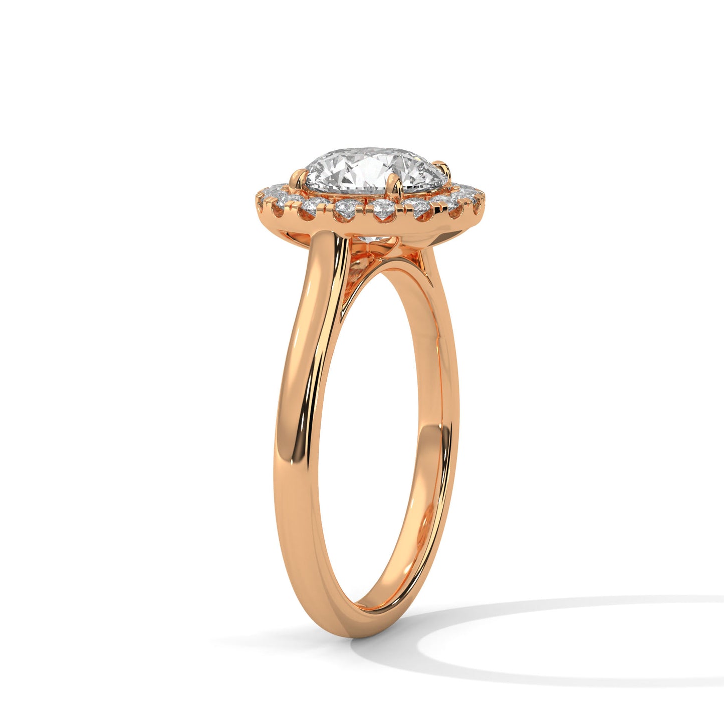 1 CT Round E-VVS2 Lab-Grown Diamond Engagement Ring, Custom Made