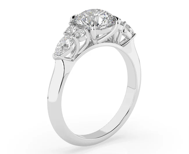 2CT Round-Cut E - VVS2 Lab-Grown Diamond Engagement Ring