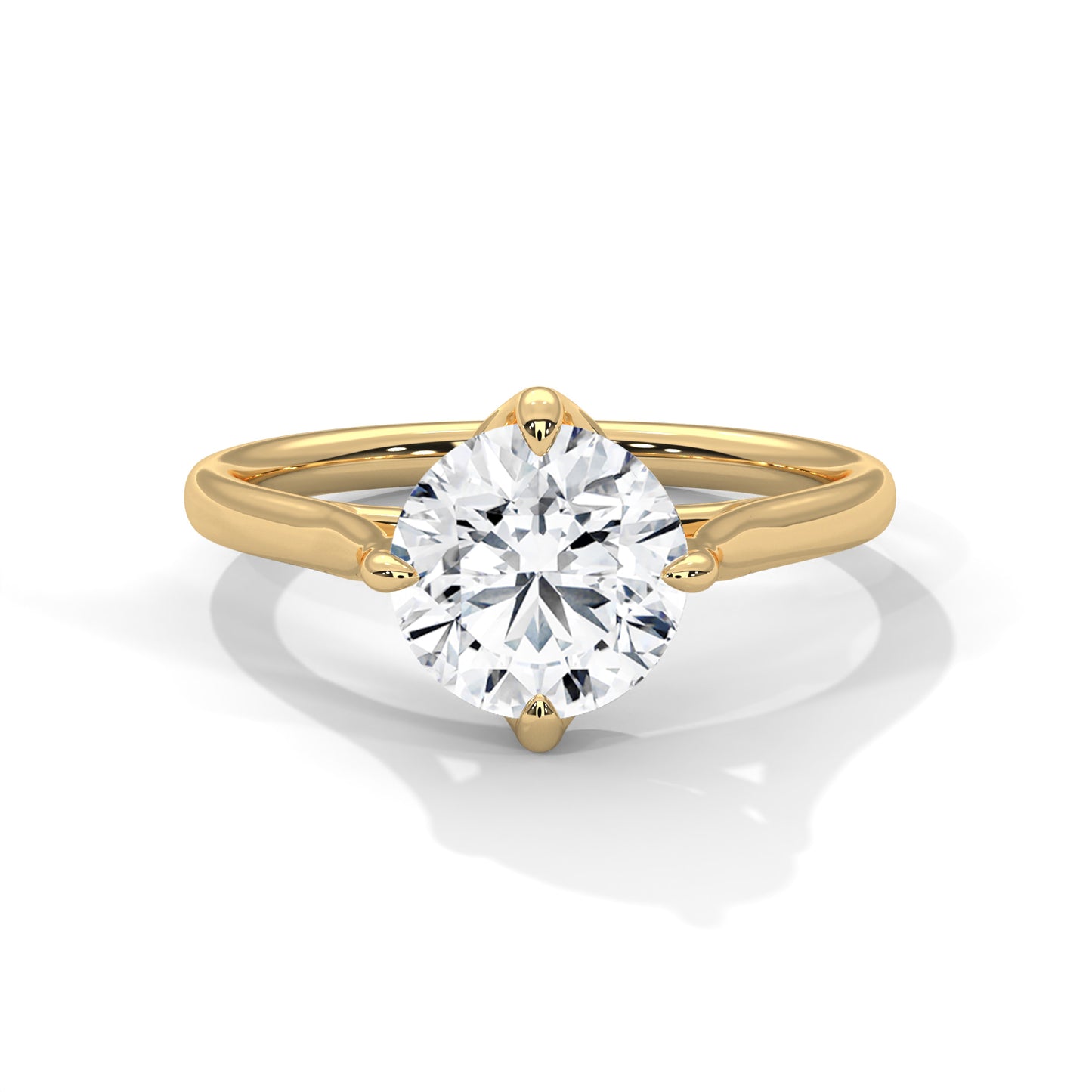 3 CT Round E-VVS2 Lab-Grown Diamond Engagement Ring, Make to Order