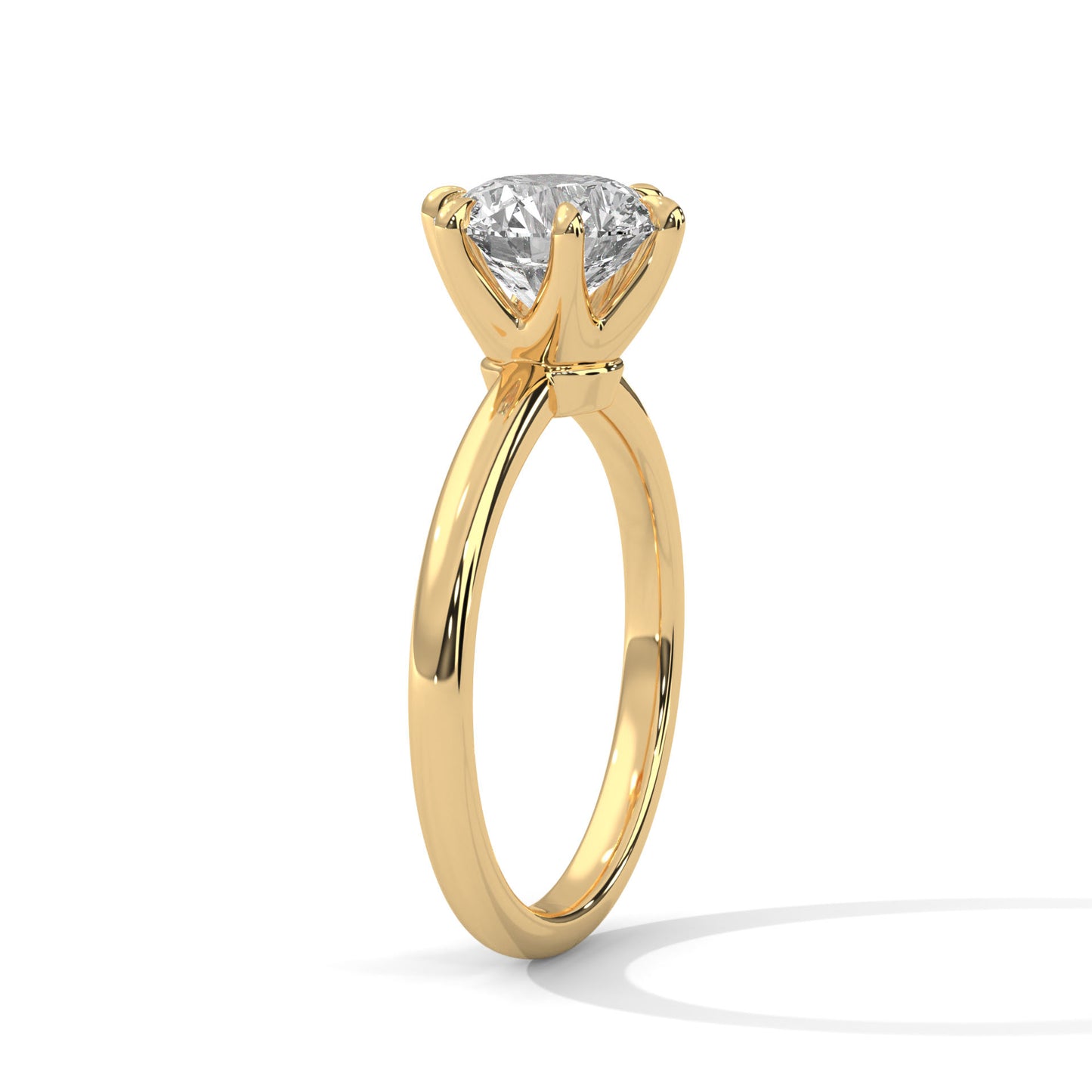 2 CT Round E VVS2 Lab-Grown Diamond Engagement Ring, Solitaire Ring For Her