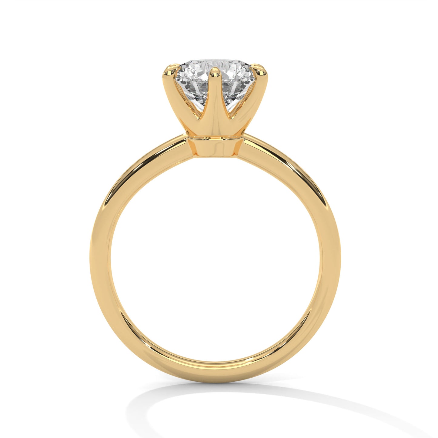 2 CT Round E VVS2 Lab-Grown Diamond Engagement Ring, Solitaire Ring For Her