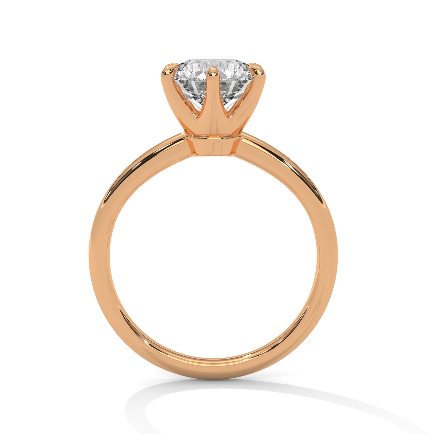 2 CT Round E VVS2 Lab-Grown Diamond Engagement Ring, Solitaire Ring For Her