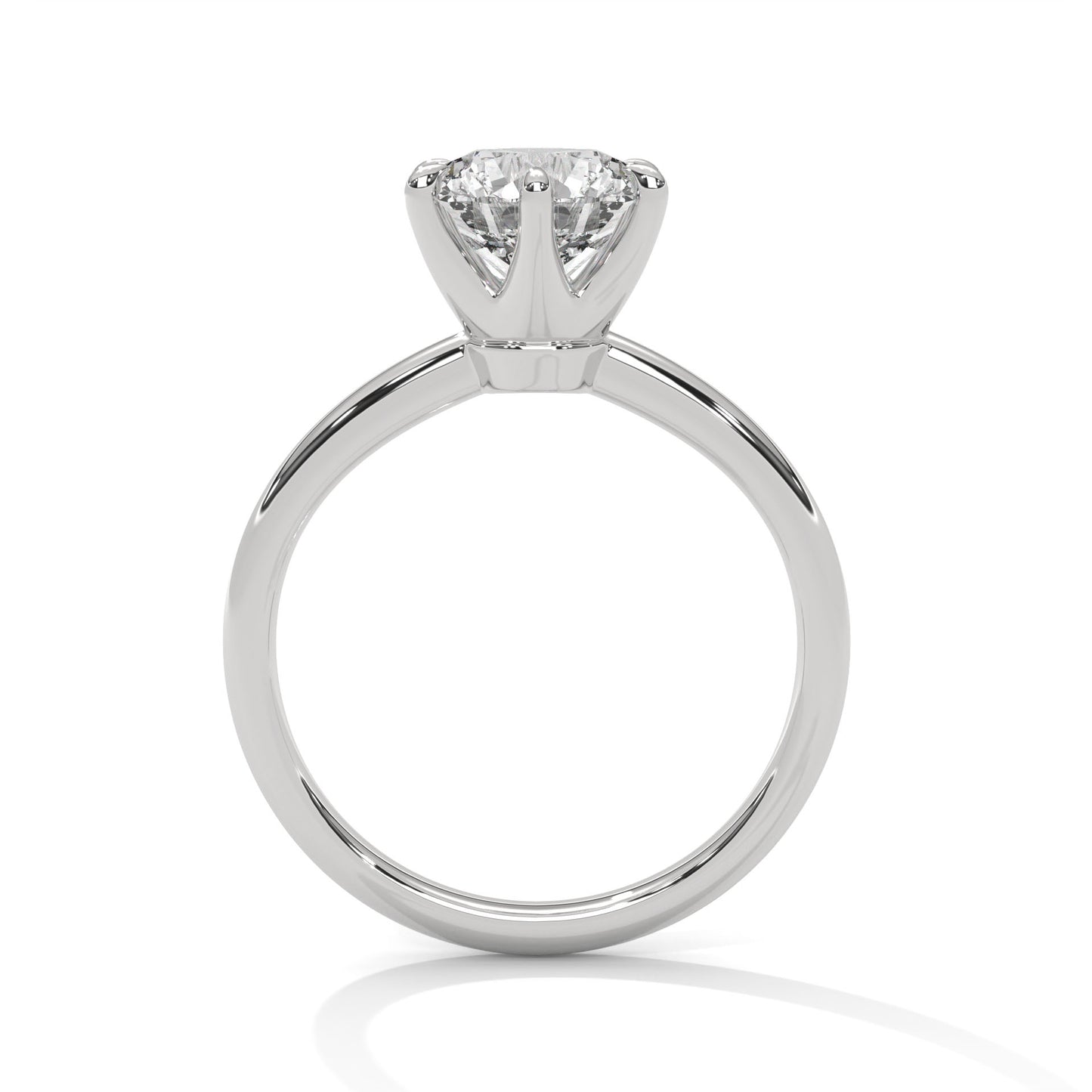 2 CT Round E VVS2 Lab-Grown Diamond Engagement Ring, Solitaire Ring For Her
