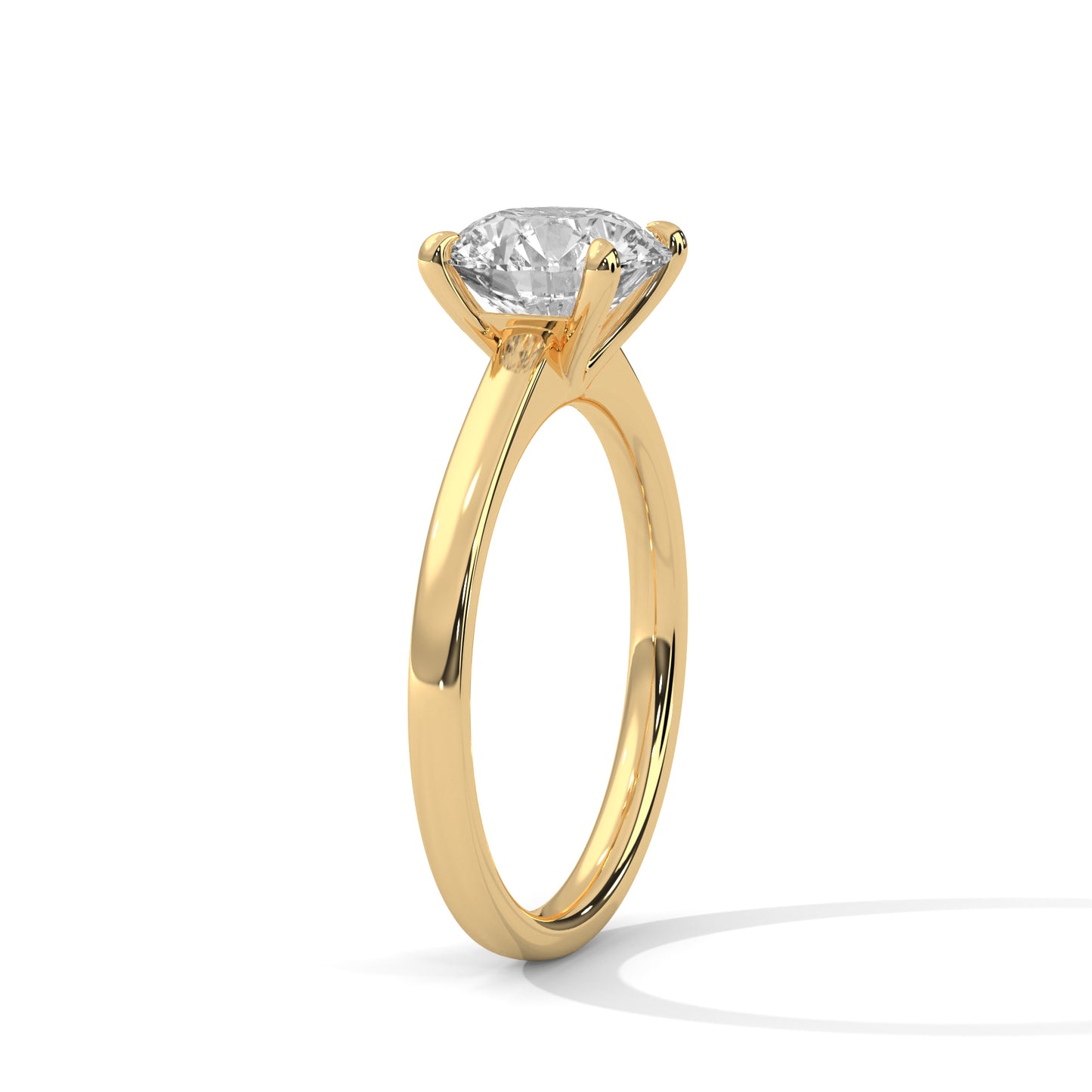 2 CT Round E-VVS2 Lab-Grown Diamond Engagement Ring, Gift for her