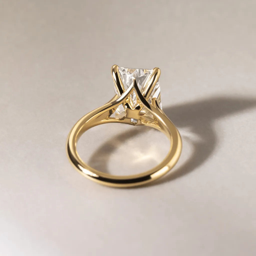 5.50 Carat Radiant Cut Lab Grown Diamond Engagement Ring in Yellow Gold – Vivienne