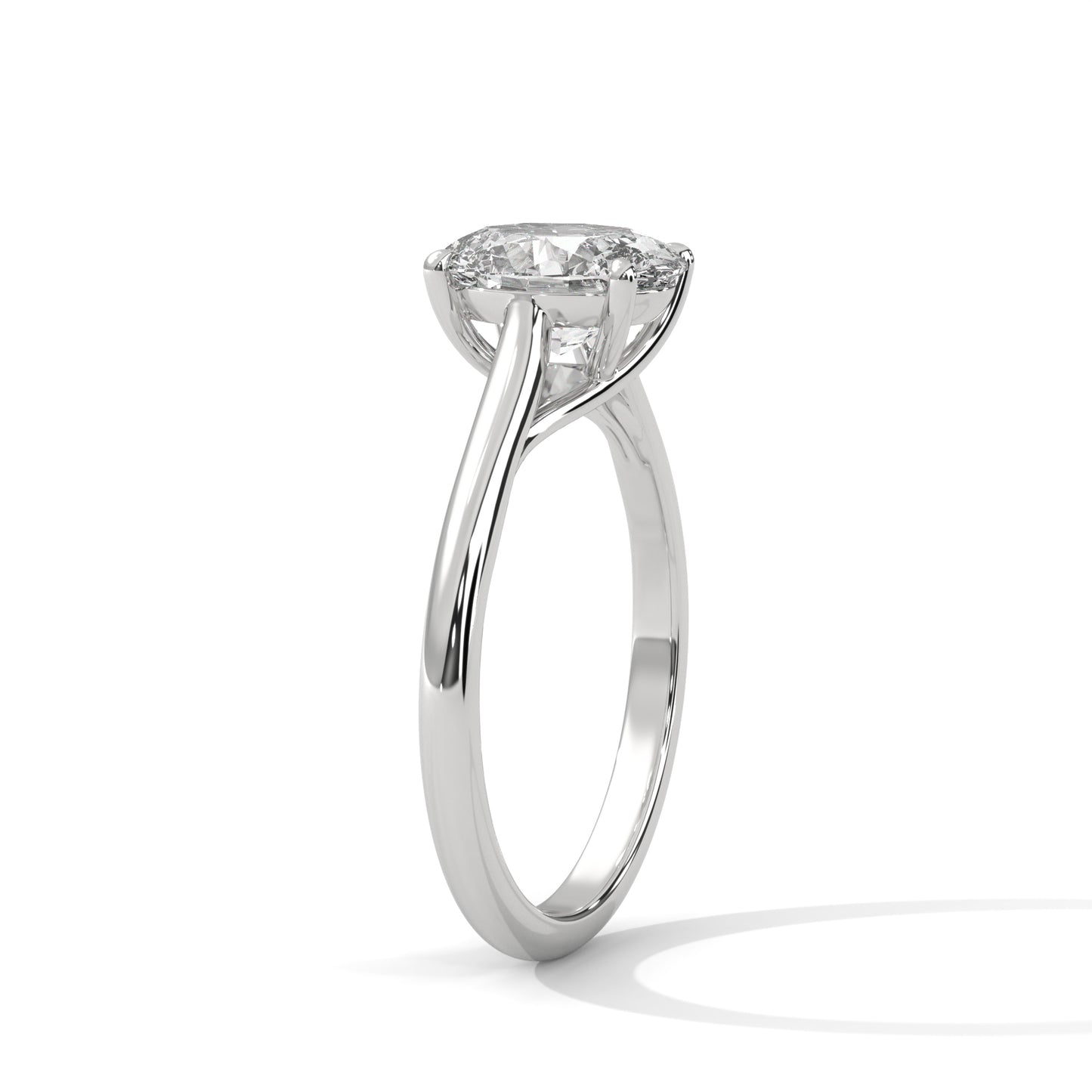 2ct Oval Lab-Grown Diamond Engagement Ring, E - VVS2 Diamond Solitaire Ring