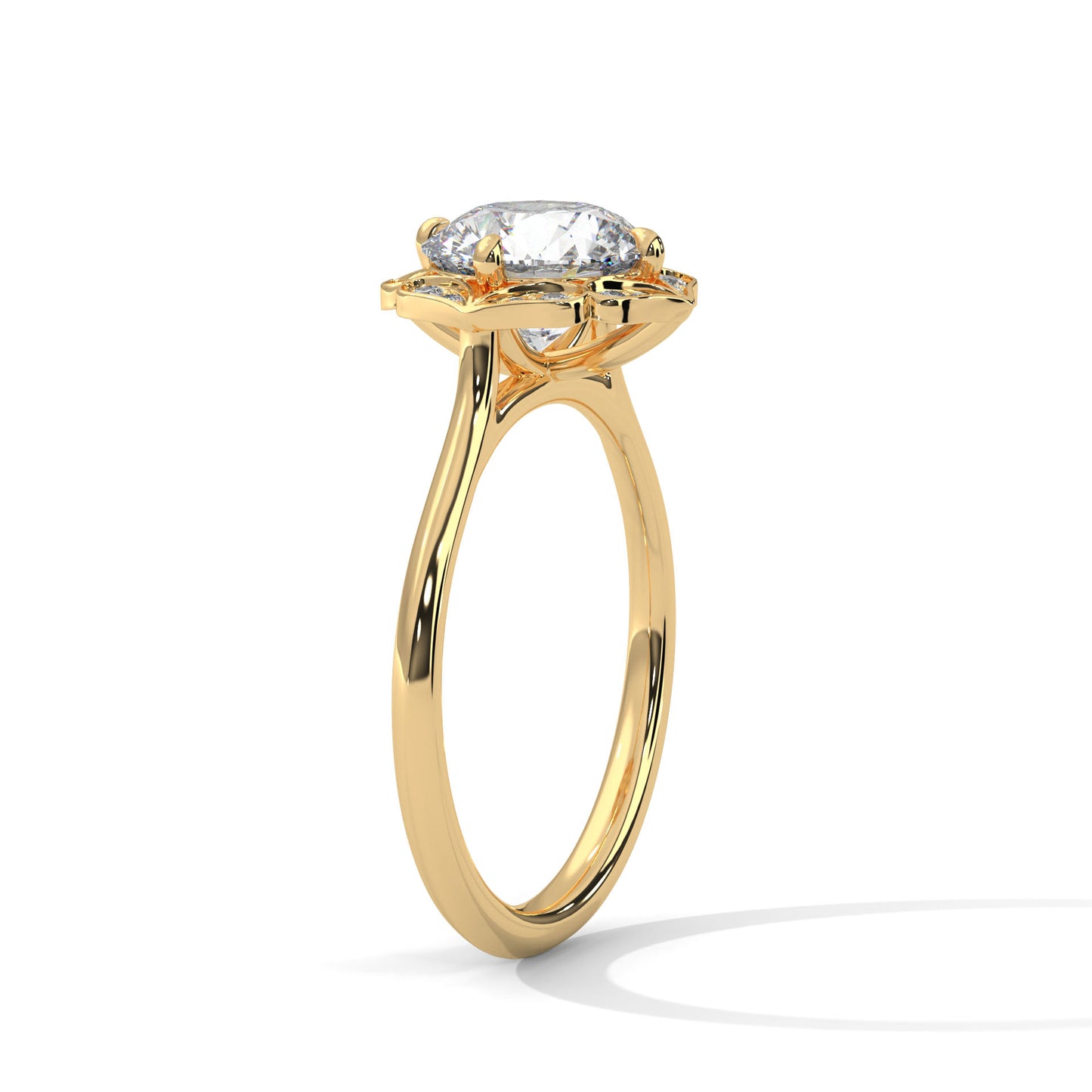 3 CT Round Lab-Grown Diamond Engagement Ring –  Pave Set