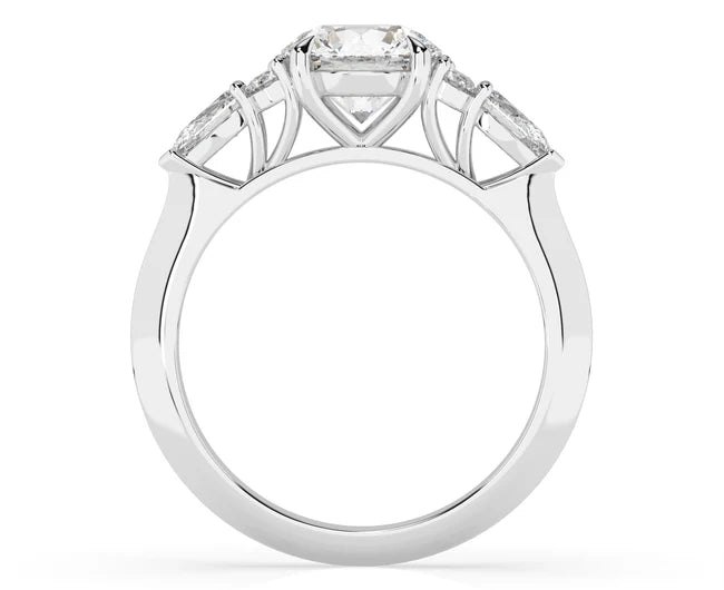 2CT Round-Cut E - VVS2 Lab-Grown Diamond Engagement Ring