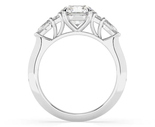 2CT Round-Cut E - VVS2 Lab-Grown Diamond Engagement Ring