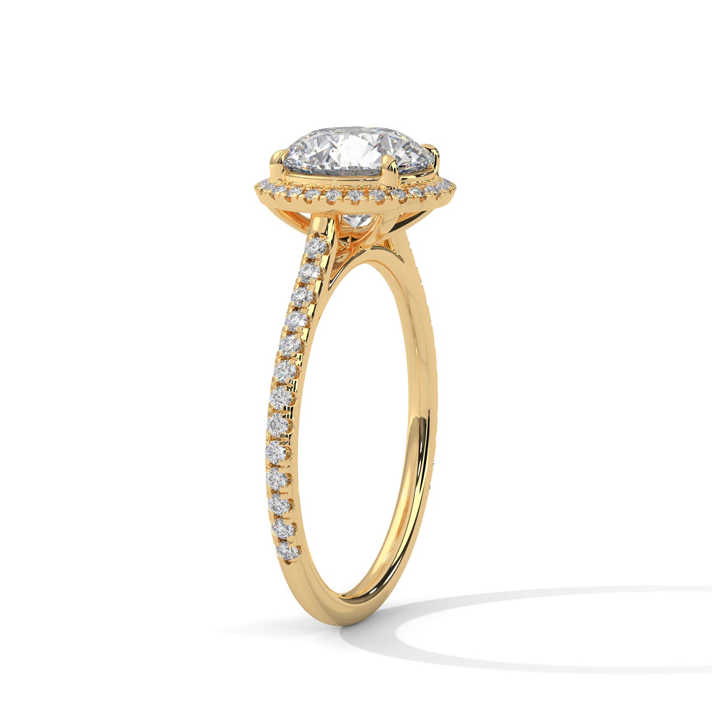 3 CT Round E-VVS2 Lab-Grown Diamond Engagement Ring, Wedding Ring