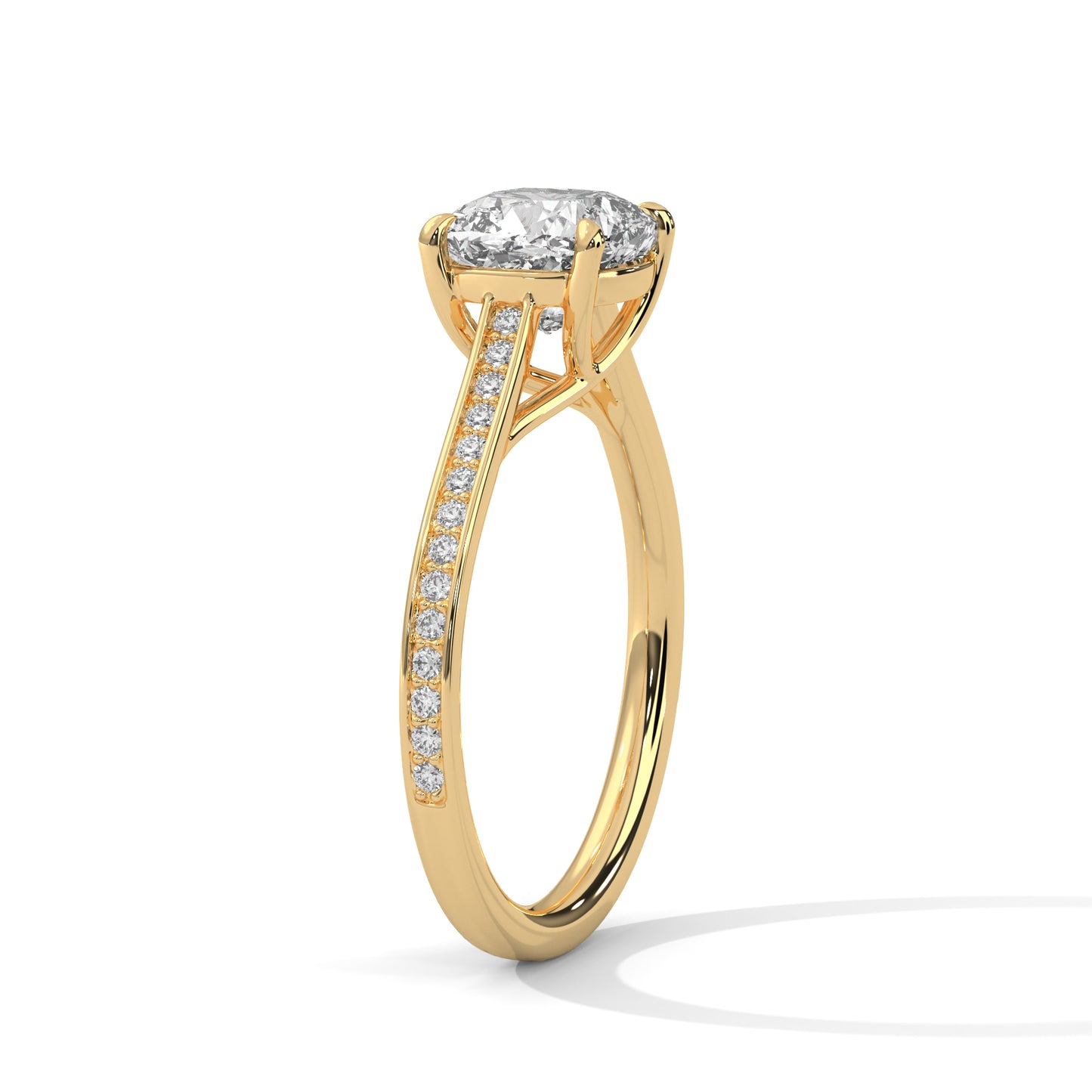 3 CT Round Lab-Grown Diamond Engagement Ring –  Bridal Ring